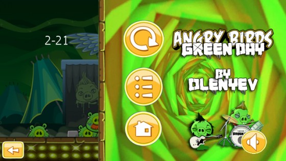 Angry Birds Green Day. Скриншот 2