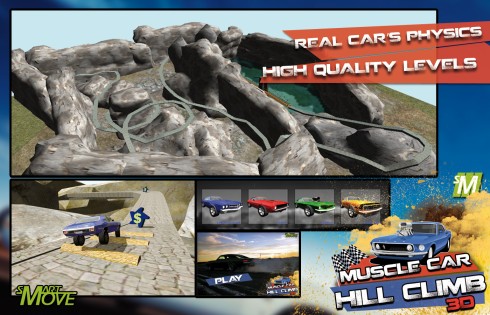 3d Hill Climb Muscle Cars 2014 1.21. Скриншот 2