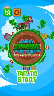 Angry Zombie Go Kart Road Race Free - Jumpy 8 Bit Pixel Edition by Top Crazy Games. Скриншот 2