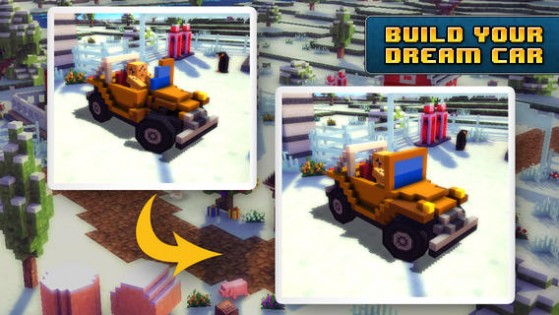 Blocky Roads Winterland. Скриншот 2