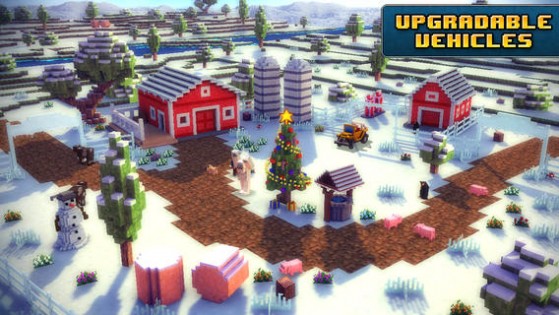 Blocky Roads Winterland. Скриншот 1