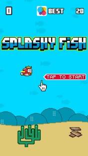 Splashy Fish - The Adventure of a Flappy Tiny Bird Fish. Скриншот 2