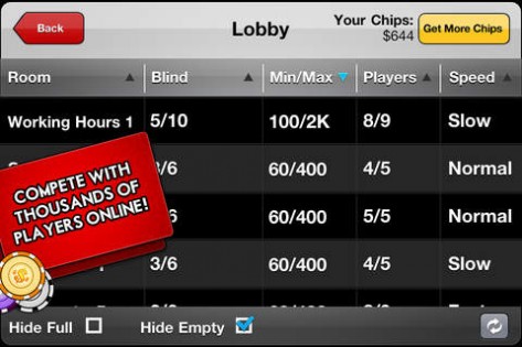VIP Poker. Скриншот 2