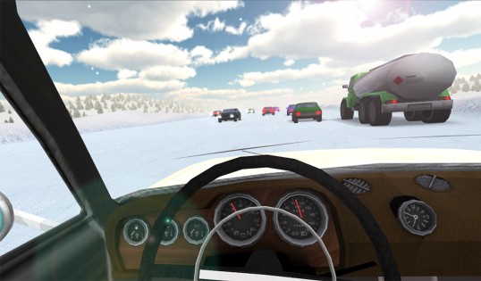 Russian Winter Traffic Racer 1.19. Скриншот 2