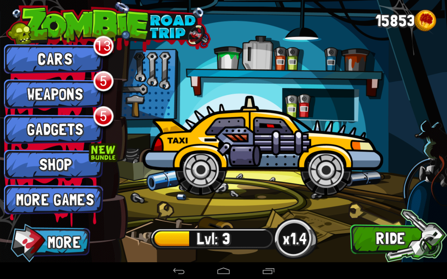 Скачать Zombie Road Trip 3.23 для Android - 1440 x 900 png 1097kB