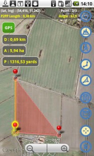 Планиметр – GPS измерения 1.0.4. Скриншот 2