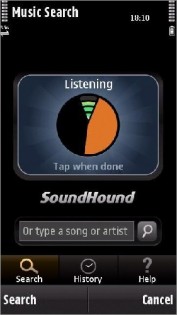 SoundHound 3.01(5). Скриншот 1