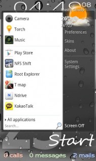 Start menu for Android 1.2.3. Скриншот 2