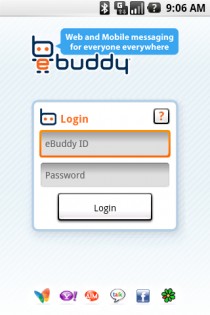 eBuddy Messenger 3.4.2. Скриншот 1