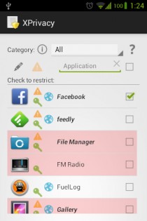 XPrivacy 1.9. Скриншот 2