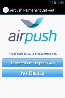 Airpush opt out app 1.5. Скриншот 1