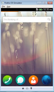 Эмулятор Firefox OS. Скриншот 1