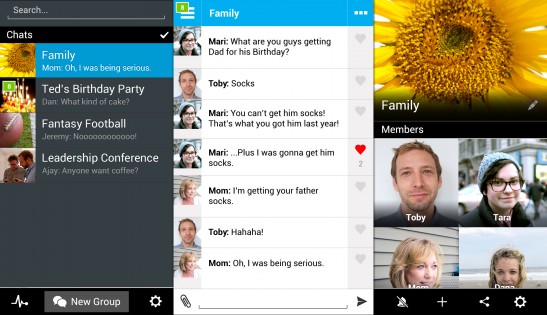 GroupMe 4.7.0.0. Скриншот 1