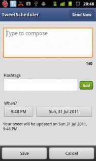 Tweet Scheduler 1.3.0. Скриншот 2