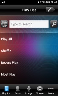 FTouch Music Player 1.18. Скриншот 4