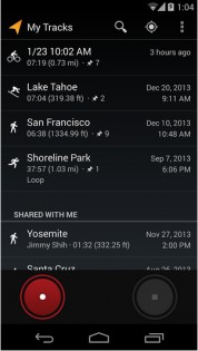 Google Мои треки 2.0.10. Скриншот 1
