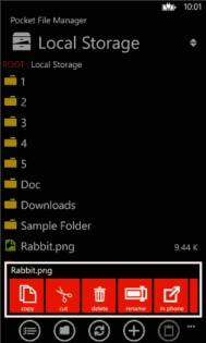 Pocket File Manager. Скриншот 3