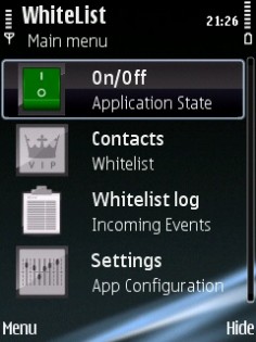 WhiteList Mobile Lite 1.3.1. Скриншот 1