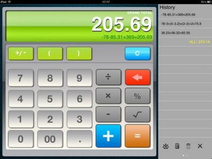 Calculator HD free. Скриншот 3