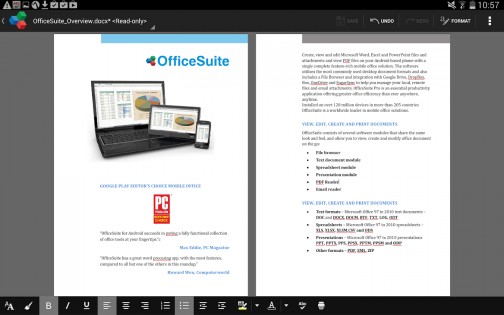 OfficeSuite 8 + PDF&HD для Android. Скриншот 1