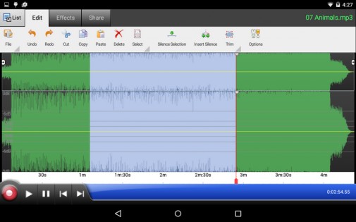 WavePad Audio Editor 18.02. Скриншот 1