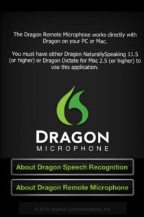 Dragon Remote Microphone. Скриншот 1