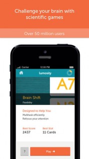 Lumosity Mobile. Скриншот 1