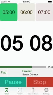 Speech Timer HD. Скриншот 1