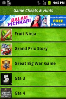 Game Cheats & Hints 1.1. Скриншот 1