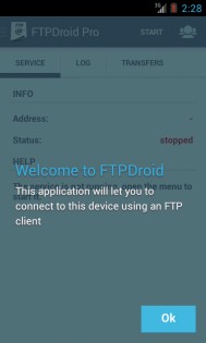 FTPDroid 2.1.2. Скриншот 5