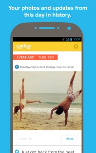 Timehop – делитесь воспоминаниями 4.18.0. Скриншот 1