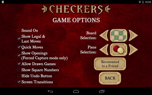Checkers Free 2.62. Скриншот 4