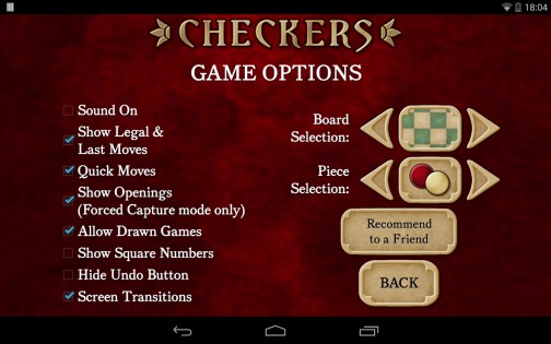 Checkers Free 2.68. Скриншот 4