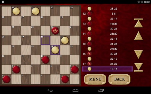 Checkers Free 2.69. Скриншот 5