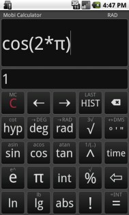 Калькулятор MobiCalc 1.4.7. Скриншот 2