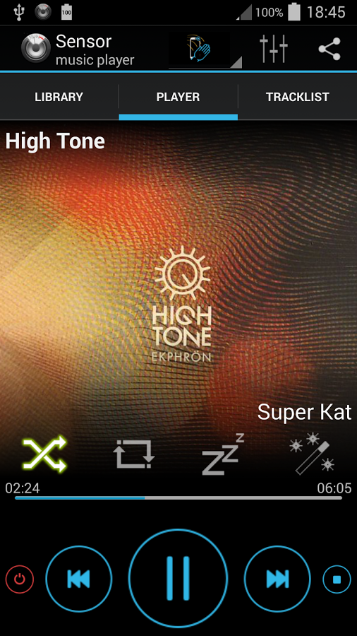 Скачать Sensor music player 2.5331 для Android