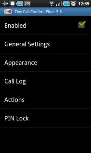 Tiny Call Confirm 4.2.0. Скриншот 7