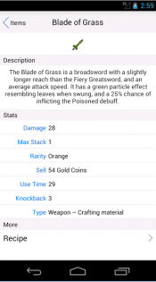 Terraria Helper — Craft guide 1.0.3. Скриншот 3
