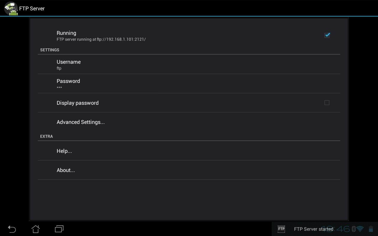 Программа ftp сервер для android