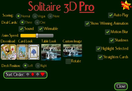 Solitaire 3D - 3.5.30. Скриншот 5