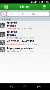 QR Droid 7.0.6. Скриншот 4