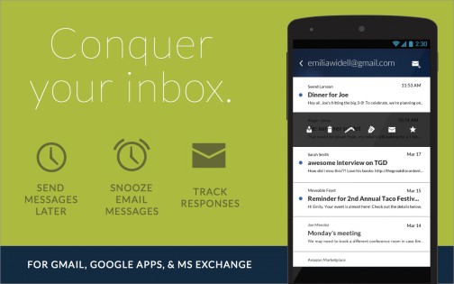 Boomerang Mail 0.16.040. Скриншот 2