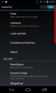 SwipePad 0.9.23. Скриншот 3
