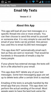 Email My Texts SMS 2.1.1. Скриншот 8