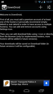 DownDroid 1.43. Скриншот 1