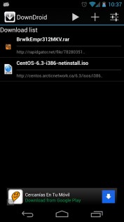 DownDroid 1.43. Скриншот 4