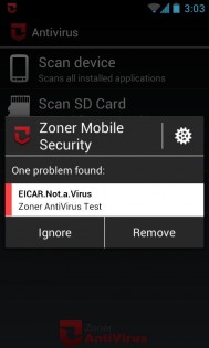 Zoner Mobile Security 1.8.5. Скриншот 4
