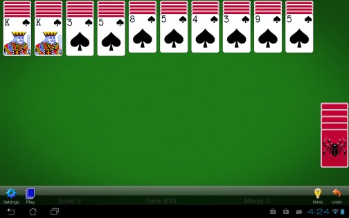 Spider Solitaire 7.0.1.4552. Скриншот 2