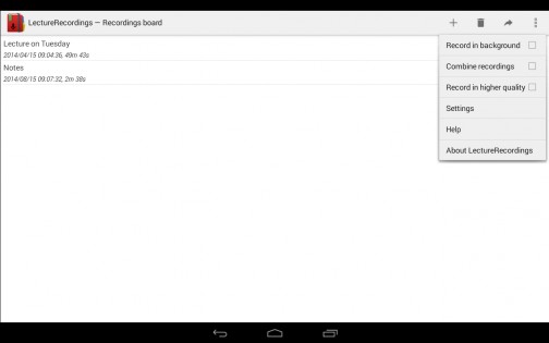 LectureRecordings 1.3.2. Скриншот 1