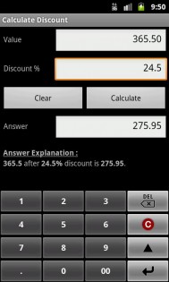 Percent Calculator+ 1.4.4a. Скриншот 3